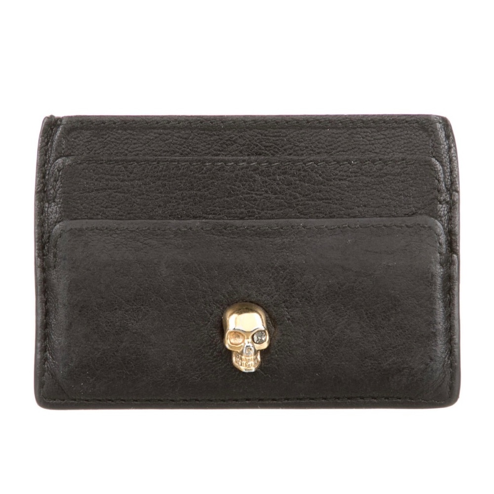 Alexander McQueen Leather Skull Card Holder